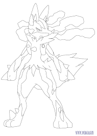 Gx cards are special card which have a special. Coloriage Mega Lucario Pokemon A Imprimer