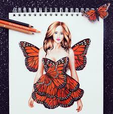 New Butterfly Drawing Not Real Butterfly Wings Fashion Sketches Dresses Fashion Illustration Dresses Fashion Drawing They can not only be eraser, children can decorate their room. pinterest
