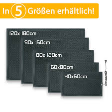 Ein beheizbarer fußboden sowie ein beheizbarer teppich wären auch noch lösungen, die fest verlegt sind bzw. Gummi Teppich Heizmatte 40 C Beheizbare Fussmatte Infrarot Fusswarmer Fussabtreter Ebay