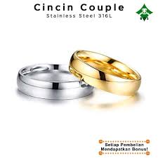 Cincin tunangan kawin pernikahan berlian emas wedding ring. Bos Cincin Couple Tunangan Nikah Pria Wanita Unisex Silver Emas Perak Titanium Asli Stainless Steel 316l Korea Terbaru Juli 2021 Harga Murah Kualitas Terjamin Blibli