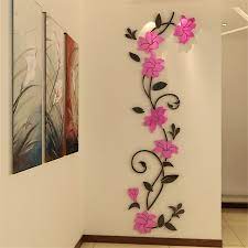Gambar lukisan bunga di dinding. Mawar Bunga Lorong Masuk Tv Latar Belakang Stiker Modern 3d Kristal Dekoratif Stiker Dinding Ruang Tamu Hiasan Dinding Hadiah Wall Sticker Living Room Wall Stickerdecorative Wall Stickers Aliexpress