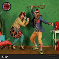 Funny freaky couple fool around in the studio. Funny Freaky Couple Image Photo Free Trial Bigstock
