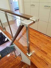 Modern Square Stairs Balcony Glass Hand Rail Staircase Railing Etsy Staircase Railings Wooden Staircase Design Glass Stairs