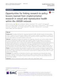Helping ages 0 to 100, we are the perfect dermatologist for anyone. Pdf Opportunities For Linking Research To Policy Lessons Learned From Implementation Research In Sexual And Reproductive Health Within The Anser Network