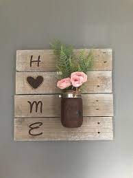 Mason Jar Mason Jar Wall Decor Pallet Decor Home Sign Home Etsy Pallet Decor Pallet Wall Decor Pallet Home Decor