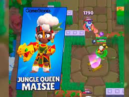 Guys jungle queen Maisie released on May 1 last year but Its still not out  in the shop : rBrawlstars