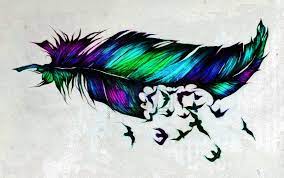 Edited Feather Tattoo Design Colorful 3 Feather Tattoos Feather Tattoo Design Feather Tattoo