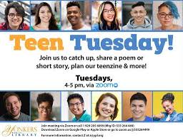 Teen girls day & time this is the final post for the teen girls day that we at our church building. Teen Tuesdays Calling All Teens Yonkers Public Library 23 March 2021