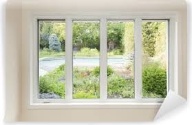 Papier peint trompe l'åil fenãªtre dã©cor paysage. Poster Fenetre Avec Vue Sur Jardin D Ete Pixers Nous Vivons Pour Changer