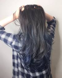 Blue Grey Ash With Ombre Balayage Cleo Hair International Call Here 63385250 For Book Grey Ombre Hair Hair Color Asian Ombre Hair Color