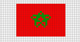 Flag Of Morocco Pixel Art Pixel Art Flag Art Graph Paper Art
