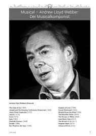 His awards include seven tonys, three grammys, seven. Sekundarstufe Unterrichtsmaterial Musik Kunstler Werke Epochen Musical Musicalkomponist Andrew Llyod Webber