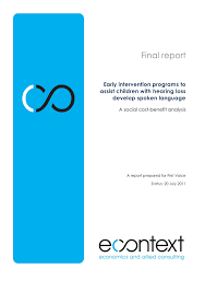 In trimmer programmable hearing aids, the manufacturer provides trimmers or tiny controls which are adjusted or set by using a suitable. Pdf Early Intervention Programs To Assist Children With Hearing Loss Develop Spoken Language A Social Cost Benefit Analysis