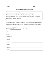 Writing Noun Clauses Worksheets Complex Sentences Worksheets Complex Sentences Simple Sentences Worksheet