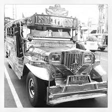 Black And White Jeepney Jeepney Jeepney Philippines Southeast Asia