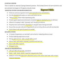 Bartender Resume Examples Template Bartending Skills