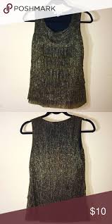 Nwot Dress Barn Gold Metallic Top Fashion Clothes Design Shopping Womens Dresses