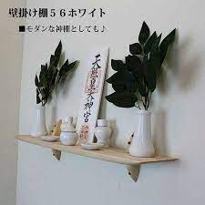 楽天市場 壁掛け棚ゼロ56ホワイト 石膏ボード壁専用 棚 シナ無垢材 ヒノキと似た白木風 560x110x130mm 耐荷重５kg オイルフィニッシュ ピンで固定 ウォールシェルフ 神棚モダン無垢家具イオリスペース 壁掛け棚 ウォールシェルフ 壁掛け