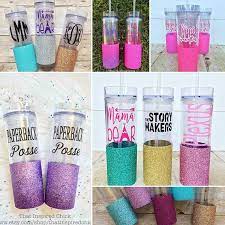 Glitter Dipped Skinny Tumbler Create Your Own Glitterdipped Etsy Glitter Dipped Party Cups Personalized Tumblers