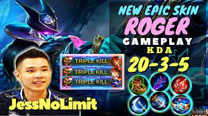 Jesus is my savior jessnolimit.com. Jessnolimit Tries His New Roger Epic Skin Phantom Pirate In Classic Mobile Legends Youtube