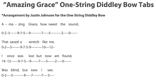 Amazing Grace 1 String Guitar Tab Noxad Org