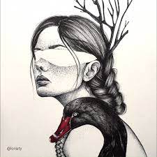 Girl Art Print Fashion Art Red Artwork Girls Wall Art Woodland Art Woman Art Unique Woman Decor Pop Surreal Art By Lorisity Surreal Art Red Artwork Female Art