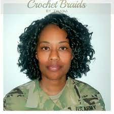 Crochet Braids Are Perfect For Women In Uniform You Can Stay Braided And Within Military Regulations My Client Military Hair Natural Hair Styles Hair Styles