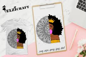Download Afro Girl Mandala Zentangle Svg Cut File By Elzicraft Thehungryjpeg Com