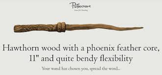 Pottermore Wand Hawthorn Wood With Phoenix Feather Core