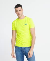 Réagit à la lumière noire uv. Superdry T Shirt Lite Fluo Orange Label T Shirts Pour Homme