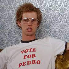 Facebook.com/usecutscene napoleon dynamite 2003 personagem: Napoleon Dynamite Vote For Pedro T Shirt 8ball T Shirts