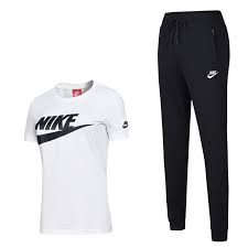 Black And White Nike T Shirt Women S Latest And Newest Nike Air Womens T Shirt Trousers Suit White Black