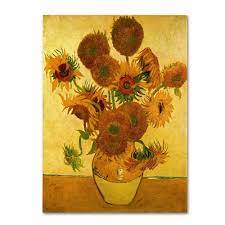 There are differences in petal structure on a few of the flowers. Vault W Artwork Vase With Sunflowers By Vincent Van Gogh Painting Print On Canvas Reviews Wayfair