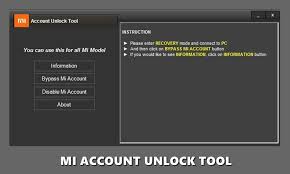 First, download the mi account unlock tool from the link unzip winrar/7 zip mi account unlock tool.rar and install . Download Mi Account Unlock Tool Remove Frp Cloud Verification From Xiaomi