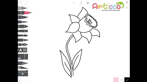 Let's celebrate that by drawing daffodils with pastel on blue paper. How To Draw A Daffodil Youtube