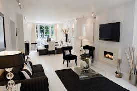 This kitchen looks very cool with a suitable decor that applies in. Black And White Living Room Interior Design Ideas