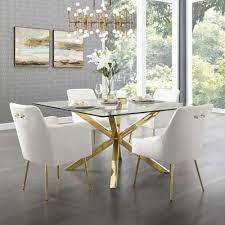 Christine Dining Chair Set Of 2 White Leather Dining Chairs Dining Chairs Velvet Dining Chairs