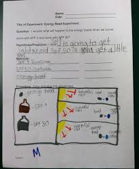 uv bead experiment lab sheet third grade science creative