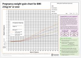 pregnancy weight gain trackers bmi charts printable