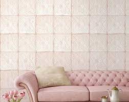 Tin Tiles In Blush Tile Effect Wallpaper Paste The Wall 10meter Roll Salvaged Tin Tiles Pink Woodchip And Magnolia B Tin Tiles Blush Wallpaper Wallpaper