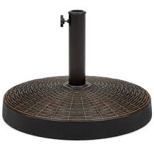 Apr 29, 2014 · a 42″ table needs a patio umbrella that is 10′. Best Choice Products 55lb Round Wicker Style Resin Patio Umbrella Base Stand W 1 75in Hole Bronze Finish Black Target