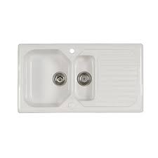 Traditional kitchens work well with stone, black, or white kitchen splashbacks. Wickes Garrigue 1 5 Bowl Ceramic Kitchen Sink White Wickes Co Uk
