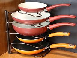 Deco Brothers Pan Organizer Rack Bronze Saving Cabinet Countertop Space And Managing Pans Well This P Pan Organization Kitchen Organization Shelf Organization