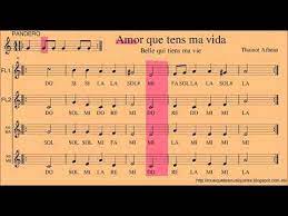 Belle Qui Tiens Ma Vie 4 Flutes Playalong C Instruments Youtube Partitura Flauta Partituras Educacion Musical