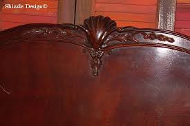 Add to favorites vintage 80s laminate lacquer brass trim headboard and night stands dresser bedroom set postmodern mcm retro beyondvintagehome 5 out of 5 stars (34. Gorgeous Antique Mahogany Bed Painted In Creamy White Shizzle Design