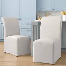 Birch Lane Abbate Cotton Upholstered Parsons Chair Reviews Parsons Chairs Dining Chair Slipcovers Chair Upholstery