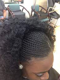 Cornrows With Weave At The Back Natural Hair Styles Cornrows With Weave Hair Styles