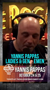 Your favorite comedians' favorite comedian is coming to Tulsa, October 24 &  25!, See what all the hype is about with Yannis Pappas- get your tickets at  tulsa.loonybincomedy.com , Link in bio 🎟