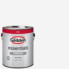 I am looking for an absolutely flat good quality paint that has the flattest finish. Glidden Essentials 1 Gal White Flat Interior Paint Gle 1000 01 The Home Depot
