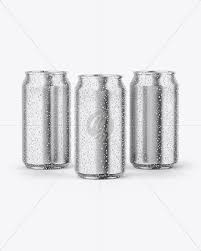 Download Three Glossy Metallic Cans Mockup In Can Mockups On Yellow Images Object Mockups PSD Mockup Templates